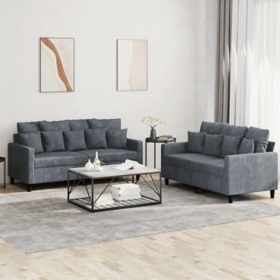Sofa set with cushions, 2...
