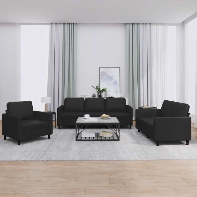 Sofa set with cushions, 3...