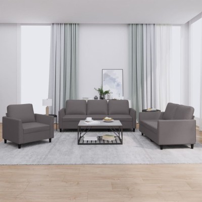 Sofa set with cushions, 3...