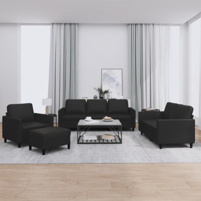 Sofa set with cushions, 4...