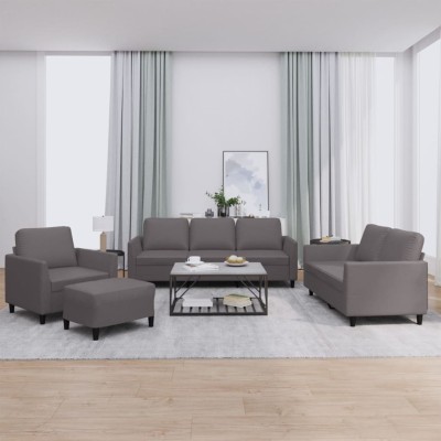 Sofa set with cushions, 4...