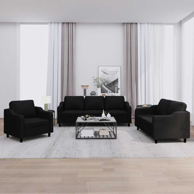 Sofa set with cushions, 3...
