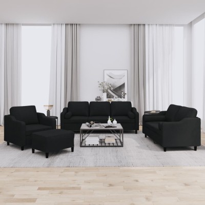 Sofa set with pillows, 4...