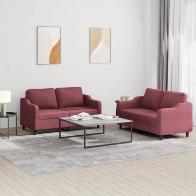 Sofa set with cushions, 2...