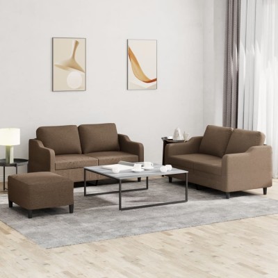 Sofa set with cushions, 3...