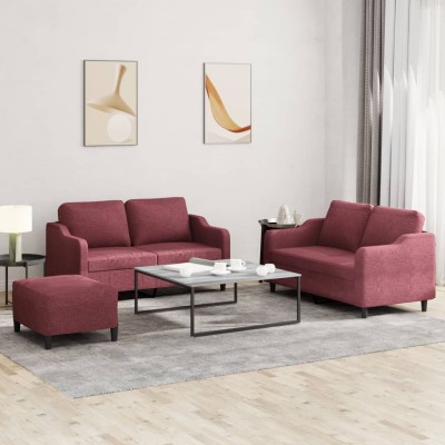 Sofa set with cushions, 3...