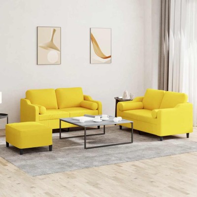 Sofa set with pillows, 3...