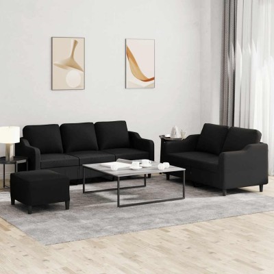 Sofa set with cushions, 3...