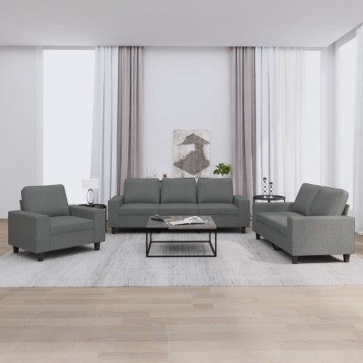 Sofa set, 3 parts, dark...