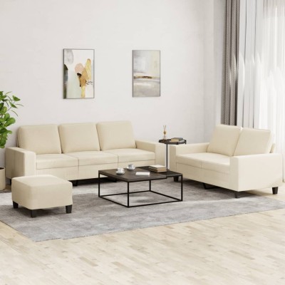 Sofa set, 3 parts, cream...