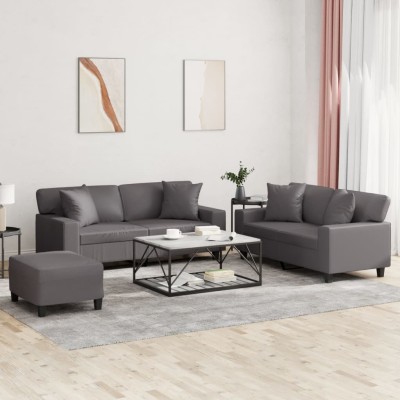 Sofa set with pillows, 3...