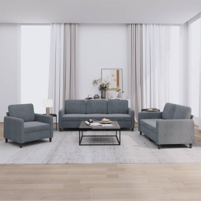 Sofa set, 3 parts, dark...