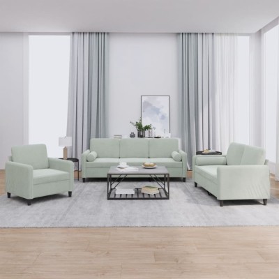 Sofa set with pillows, 3...