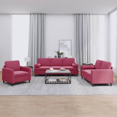 Sofa set with pillows, 3...