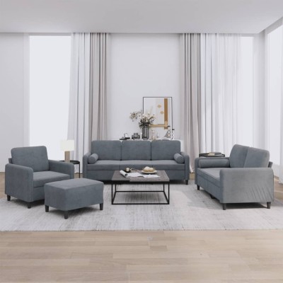 Sofa set with pillows, 4...