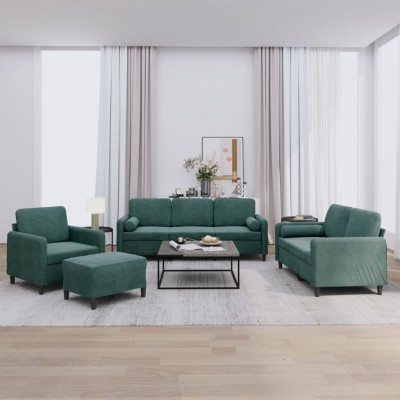 Sofa set with pillows, 4...