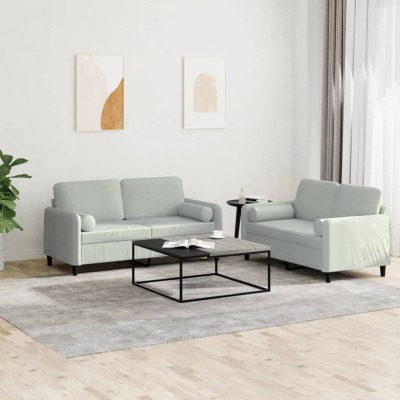 Sofa set with pillows, 2...