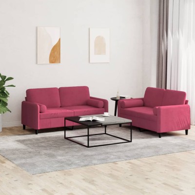 Sofa set with pillows, 2...