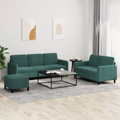 Sofa set, 3 parts, dark...
