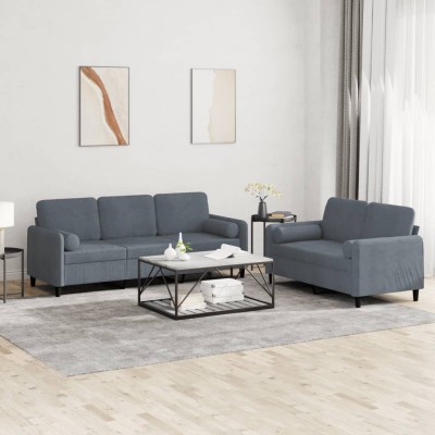 Sofa set with pillows, 2...