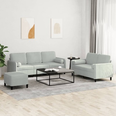 Sofa set with pillows, 3...