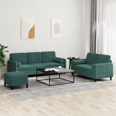 Sofa set with pillows, 3...