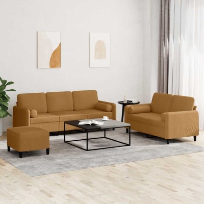 Sofa set with pillows, 3...