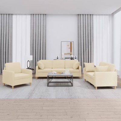 Sofa set with pillows, 3...