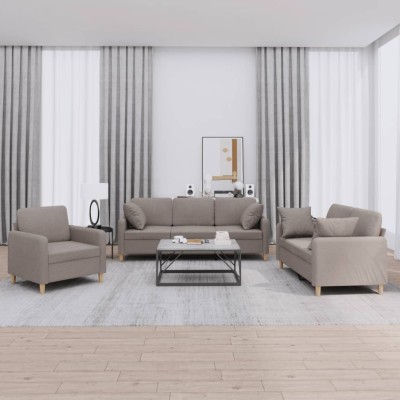 Sofa set with pillows, 3...