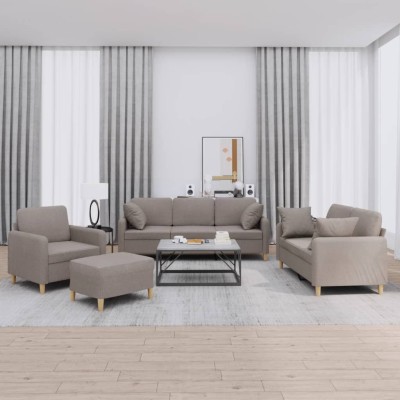 Sofa set with pillows, 4...