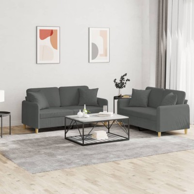 Sofa set with pillows, 2...