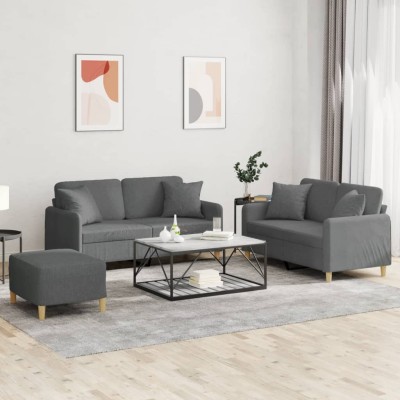 Sofa set with pillows, 3...