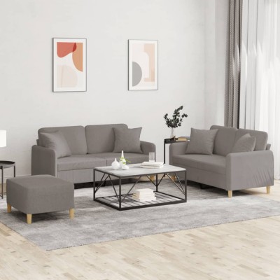 Sofa set with pillows, 3...
