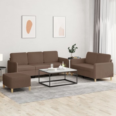 Sofa set with cushions, 3...