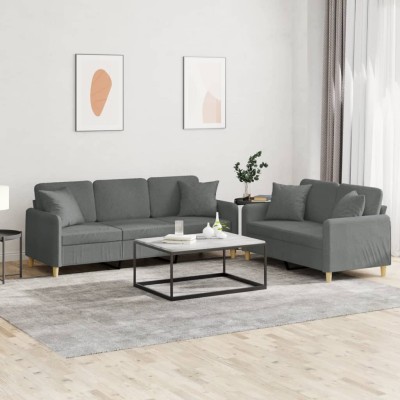 Sofa set with pillows, 2...