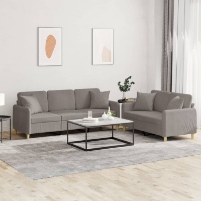 Sofa set with pillows, 2...