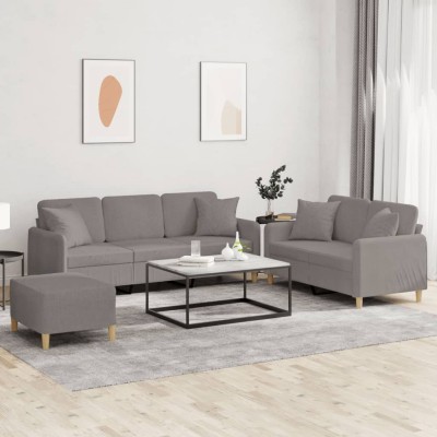 Sofa set with pillows, 3...
