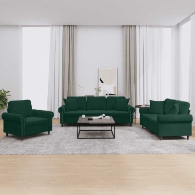 Sofa set with pillows, 3...