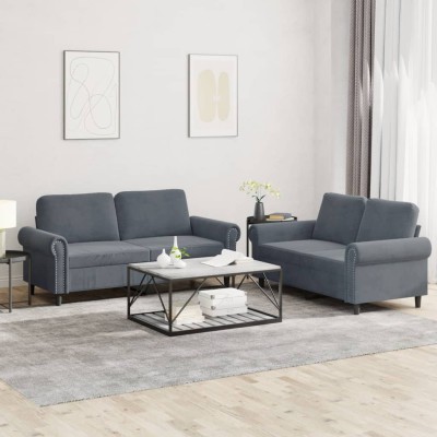 Sofa set with cushions, 2...
