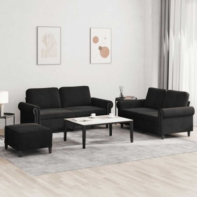 Sofa set with cushions, 3...