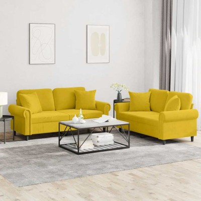 Sofa set with pillows, 2...