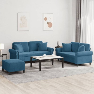 Sofa set with pillows, 3...