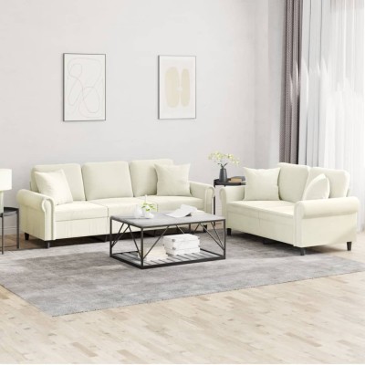 Sofa set with pillows, 2...