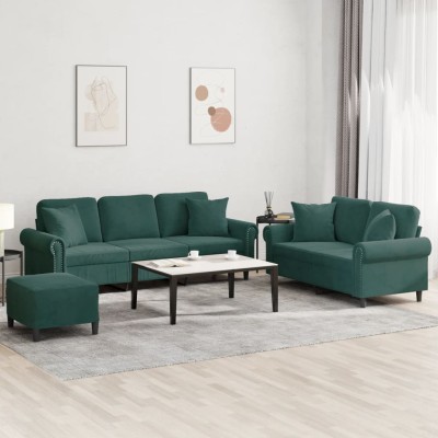 Sofa set with pillows, 3...