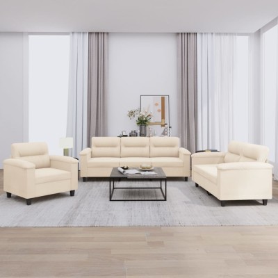 Sofa set with cushions, 3...