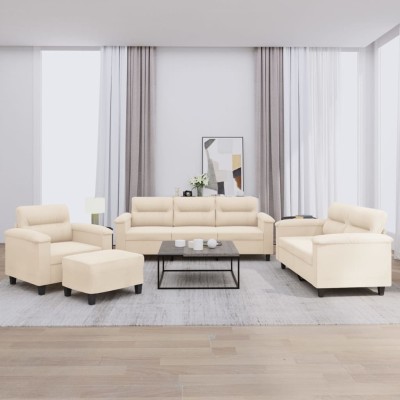 Sofa set with cushions, 4...
