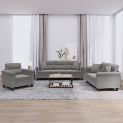 Sofa set with pillows, 3...