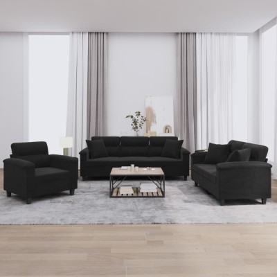 Sofa set with pillows, 3...