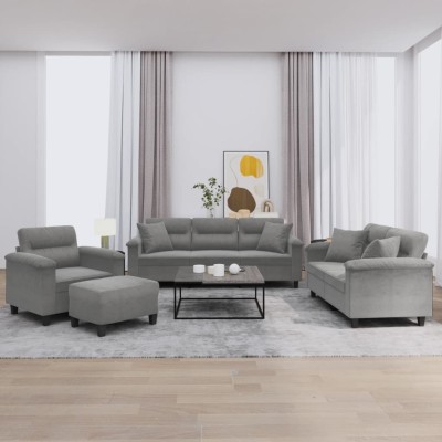 Sofa set with pillows, 4...
