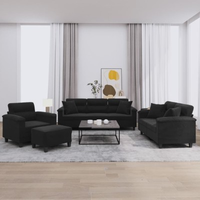 Sofa set with pillows, 4...